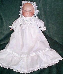 Baby's Gown and Bonnet