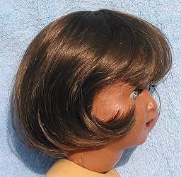 Doris Light Brown acrylic wig (side)