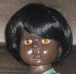 Infant Black acrylic wig