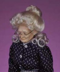 Mrs Santa White acrylic wig