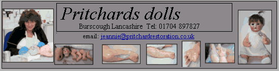 Doll Repairs in Burscough, Lancashire - Please contact Jean for more details